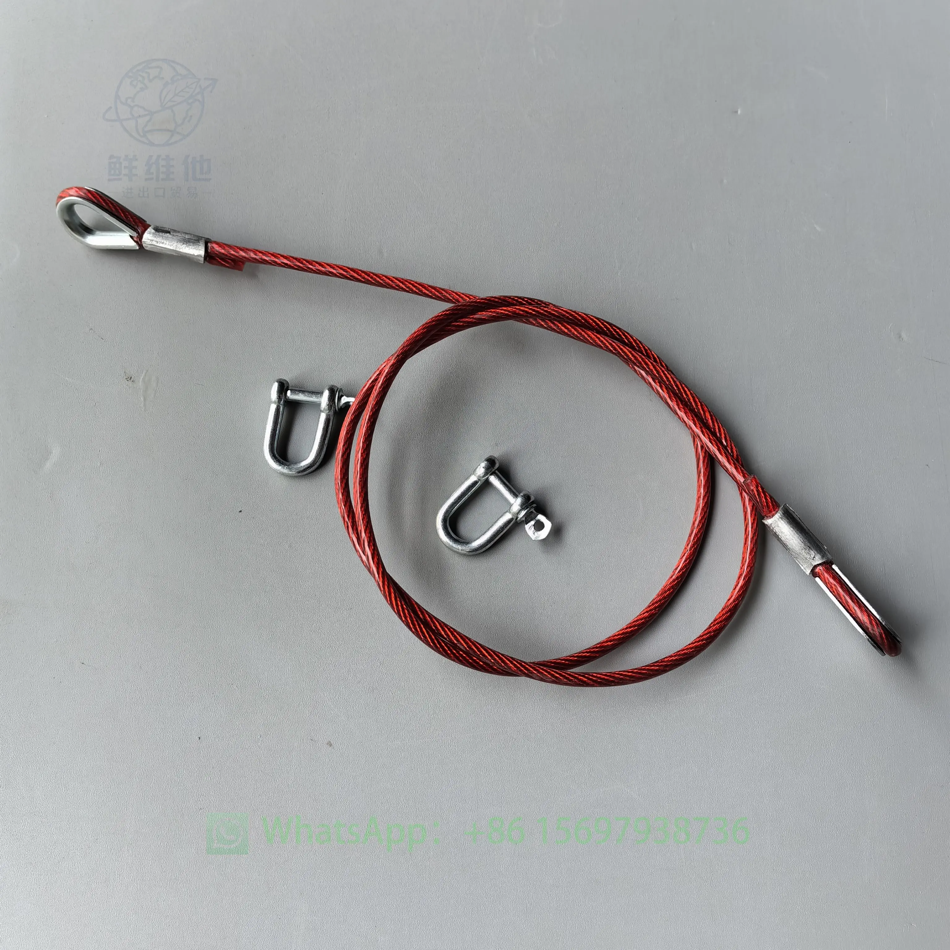 크레인 카운터웨이트 와이어 로프 플라스틱 코팅, 헤비 해머 링 리미터 스틸 와이어 로프, 하중 안전 보호 로프