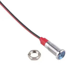 LED金屬指示燈 6mm 防水電源號誌燈 DC3V/5V/6V/12V/24V/AC220V 紅黃藍綠白 10 最佳銷售 藍色LED燈 - №5
