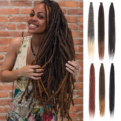 Dreadlock Extensions Wig Synthetic 10 Strands Hippie Single Ended Dreads Ombre Loc Extension Reggae Style Crochet Hair for Women