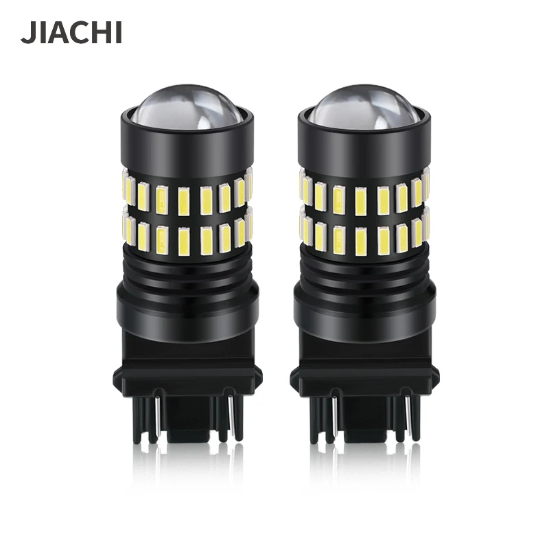 

Автомобильные аксессуары для ламп Jiachi T25 3157, 2 шт., чип 3156 P27/7 Вт P27W 4014, автомобильный тормоз 48SMD, фонарь заднего хода, без ошибок, фонарь 6500k