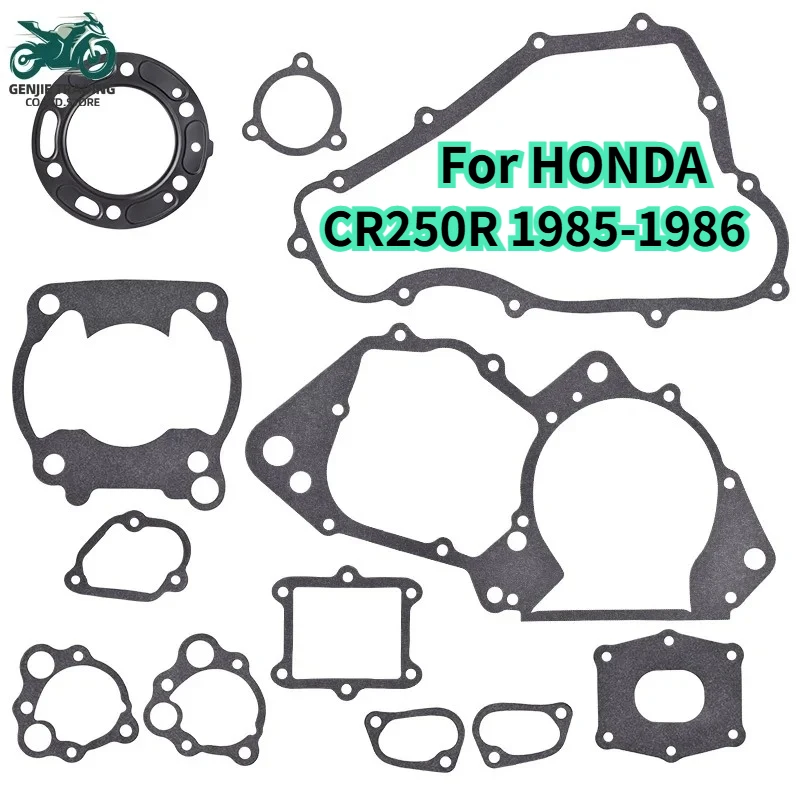 For Honda CR250R 1985-1986 11395-KS7-306 Moto Overhaul Repair Pad Complete Full Cylinder Head Overhaul Gasket Mat 12191-KS7-880