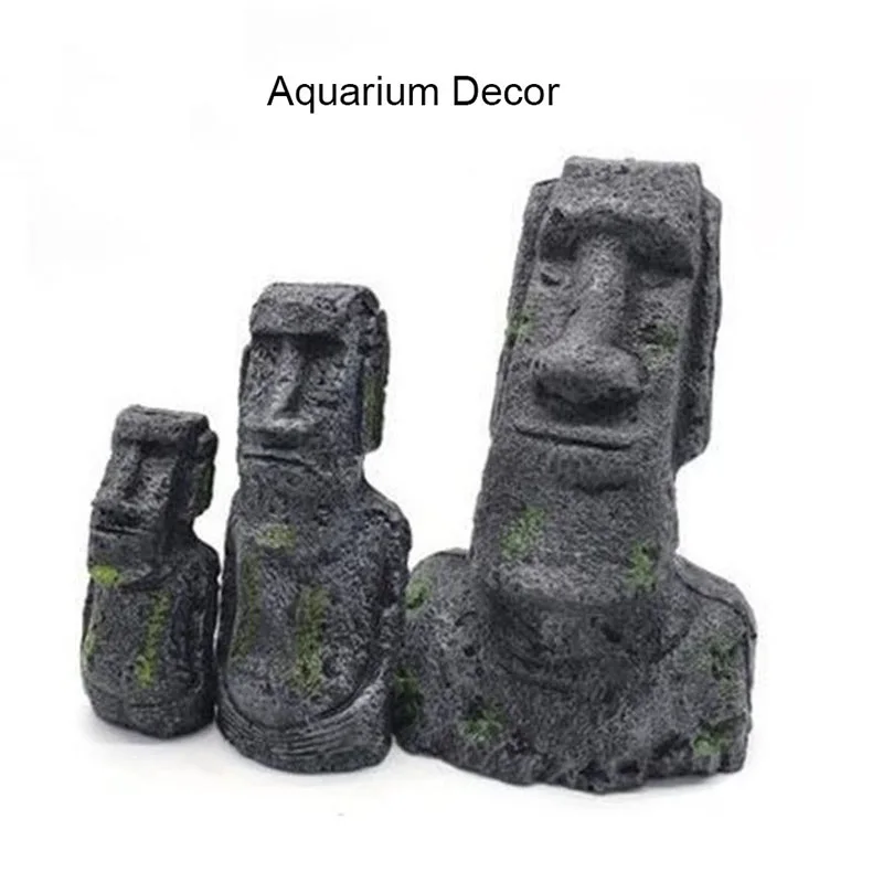 Resin Aquarium Decoration Fish Tank Ancient Antique Roman Statue Ornament Acuario Rocks for Aquarium Fish Decor Reptile Box