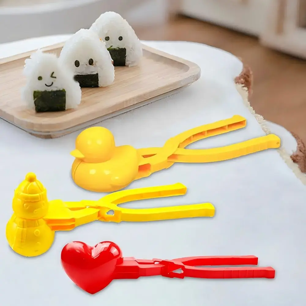 Outdoor Sand Snow Ball Mold Snowball Maker Clip For Kids Adult Heart Snowflake Duck Shape Clip Tongs for DIY Sushi Mold for Kids