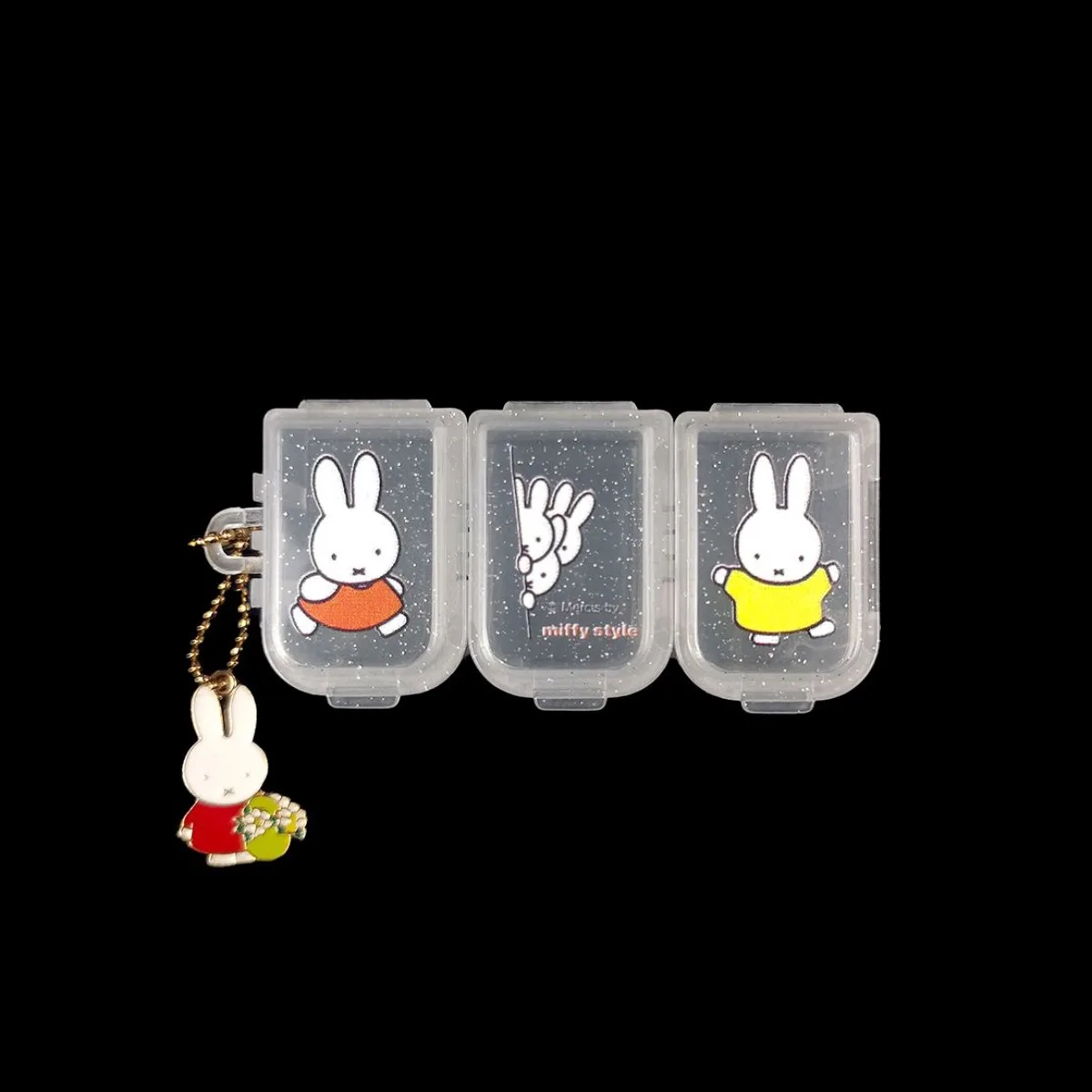 

Kawaii Miffy Medicine Box Is A Cute Cartoon Mini Portable with Compartments That Can Be Disassembled and Combined