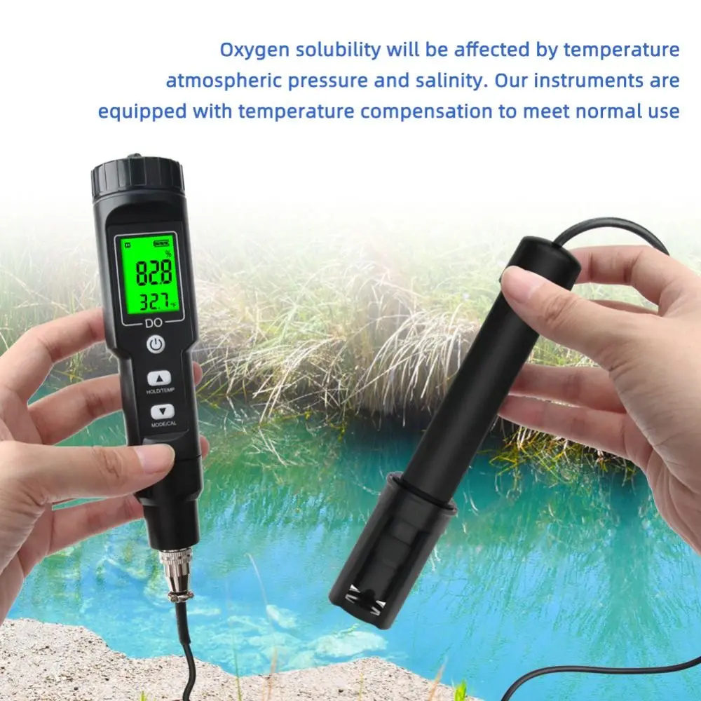 

0-40mg/L Dissolved Oxygen Meter Digital Professional Oxygen Concentration Tester Plastic Sensitive probe Water Quality Analyzer