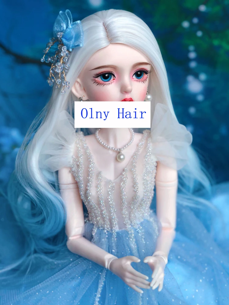 Bjd doll hair 1/3 60cm BJD wig Blyth high temperature fiber SD long curly hair doll wig head circumference suitable for 22-24cm