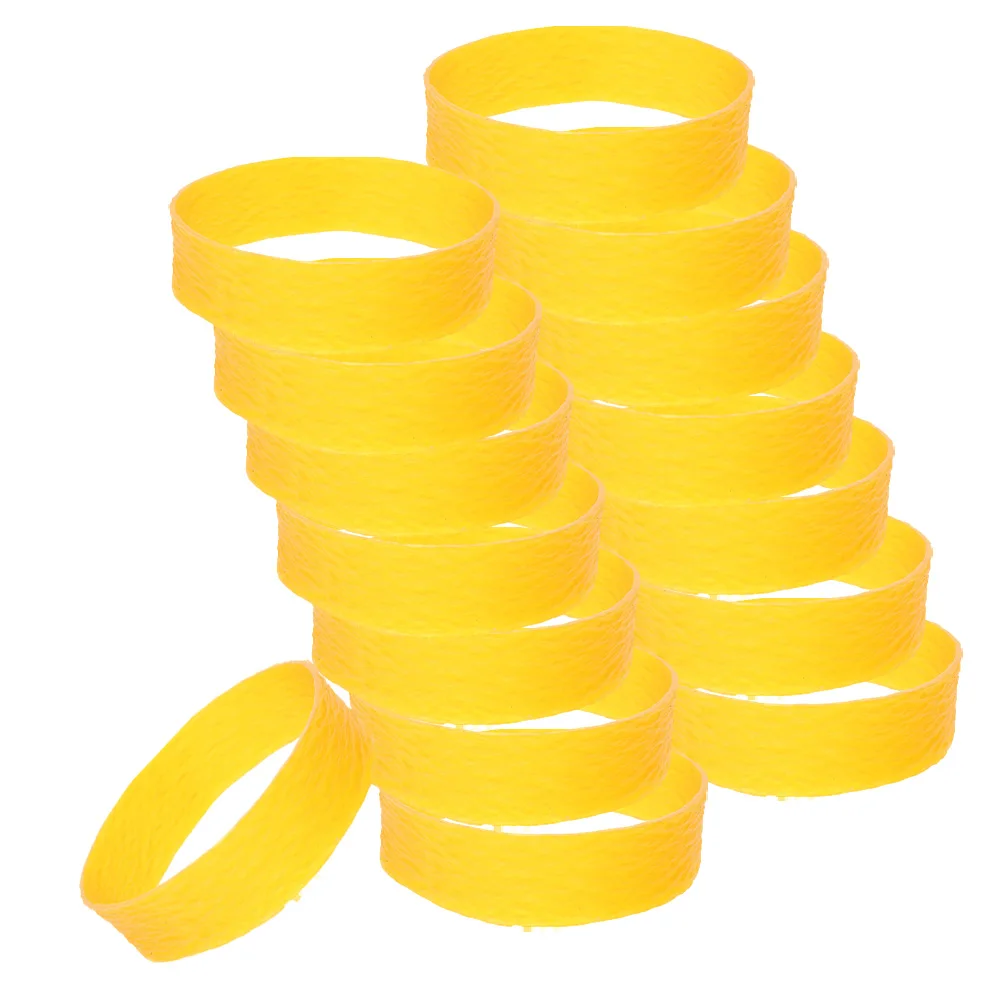 

45 Pcs Wide Rubber Bands High Elasticity 500g Yellow Thick Strong Bands for Hiking Household Heavy Duty Practical