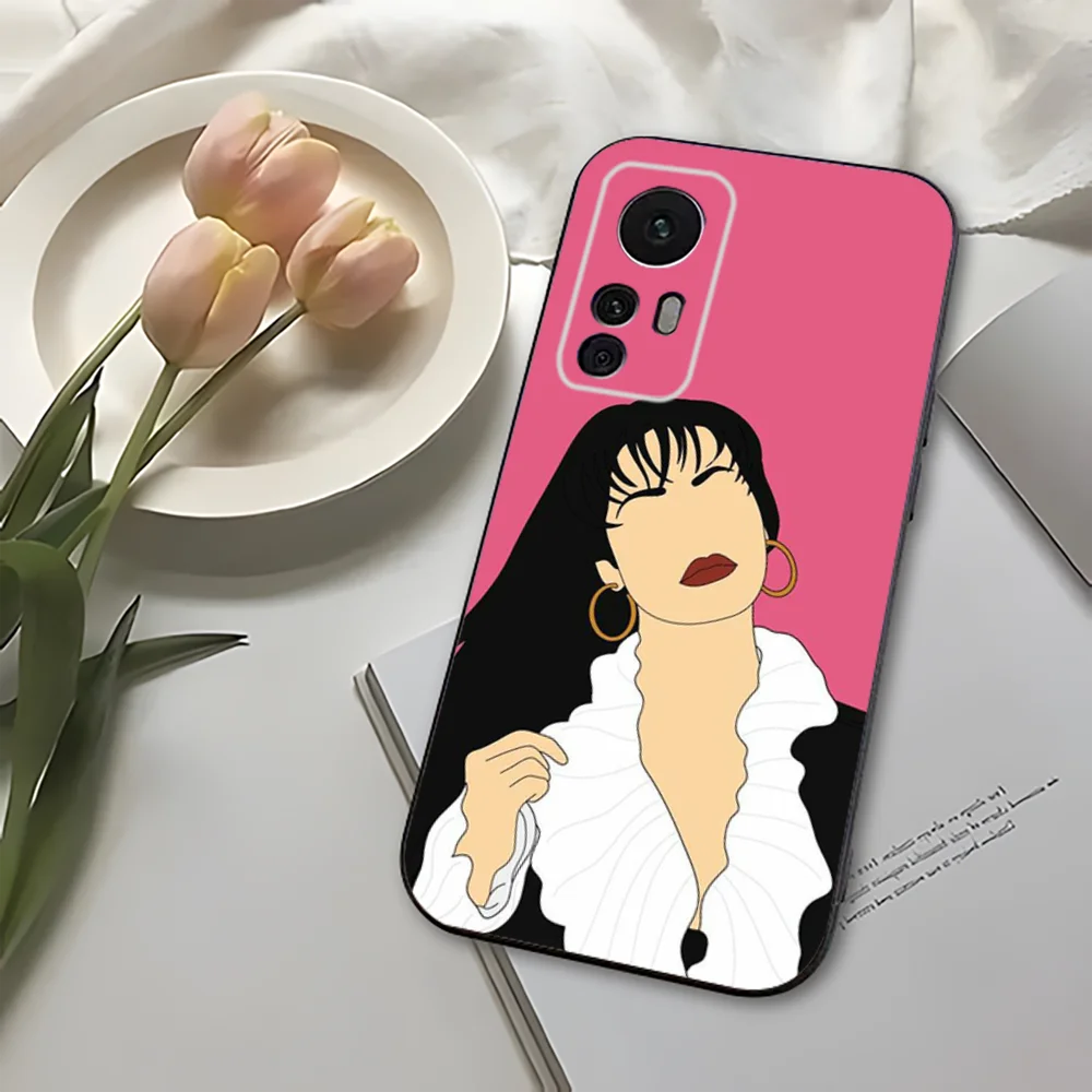 S-Selena Q-Quintanilla Top Latin Artist Phone Case For Xiaomi 11 Redmi Note 11 5G 8T 9A 9 10T Note8Pro Note9 12SUltra Black Case