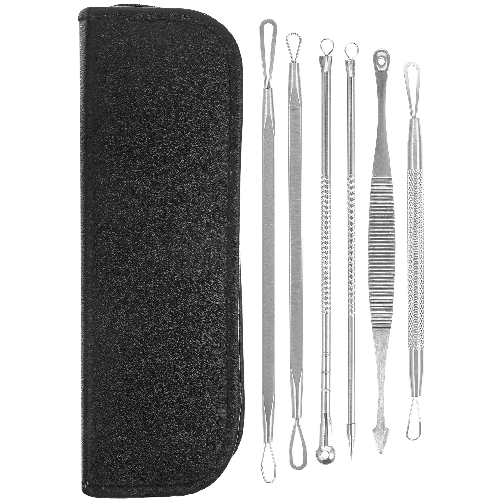 

1 set Tools Stainless Steel Acne Needle Set Silver Pimple Extractor Kit Reusable Skin Care Tool Portable