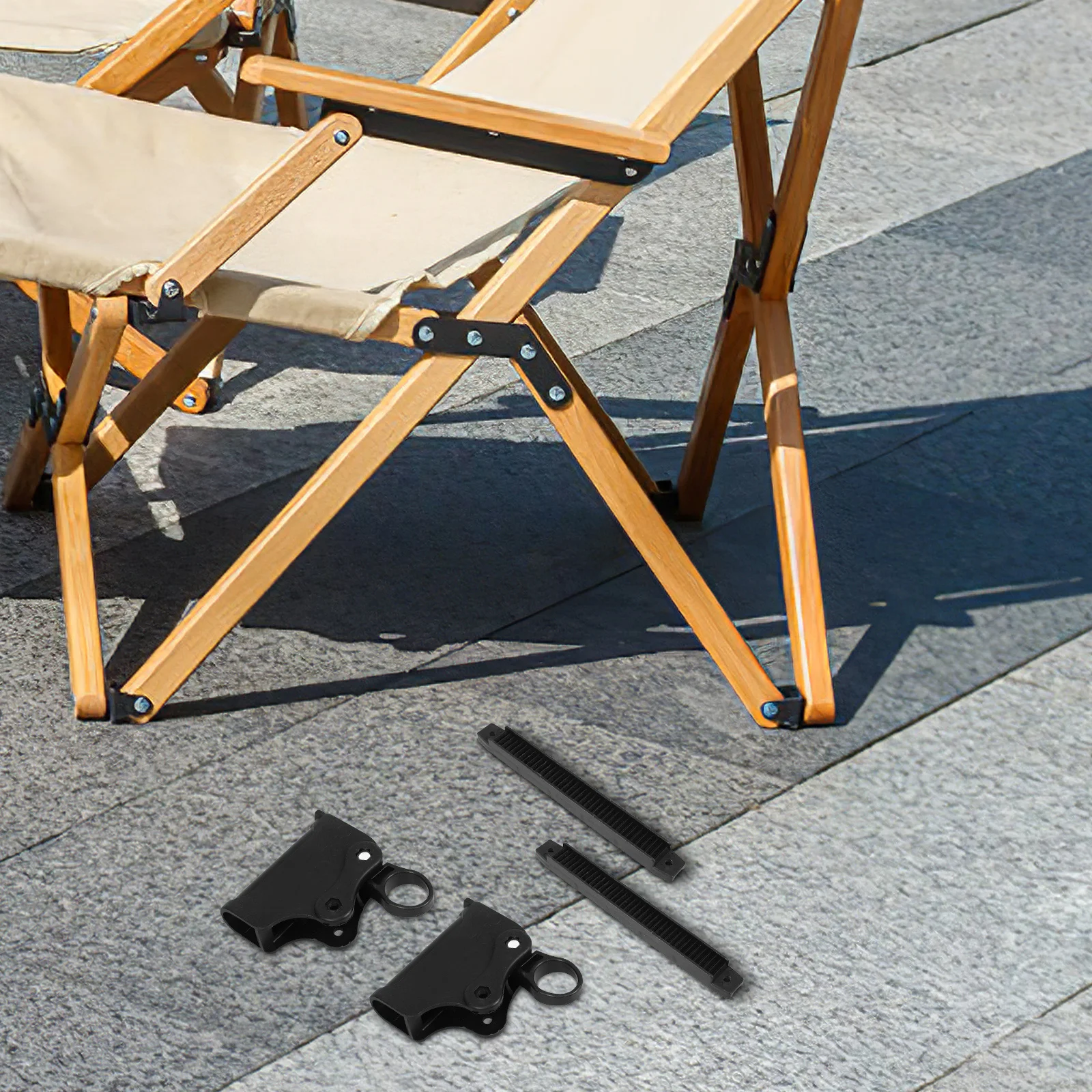 1Pair Plastic Locking Latch Hinge Foldable Chair Parts Recliner Armrest Beach Lounge Camping Accessory Locking Table Hinge - Image 5