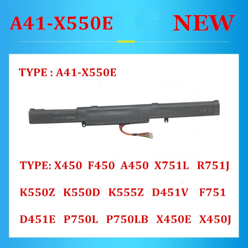 

Laptop Battery For ASUS F751LN F751LX F751M F751MA F751MD F751MJ K550Z K550D K550DP K555Z K555ZE K555ZE7200