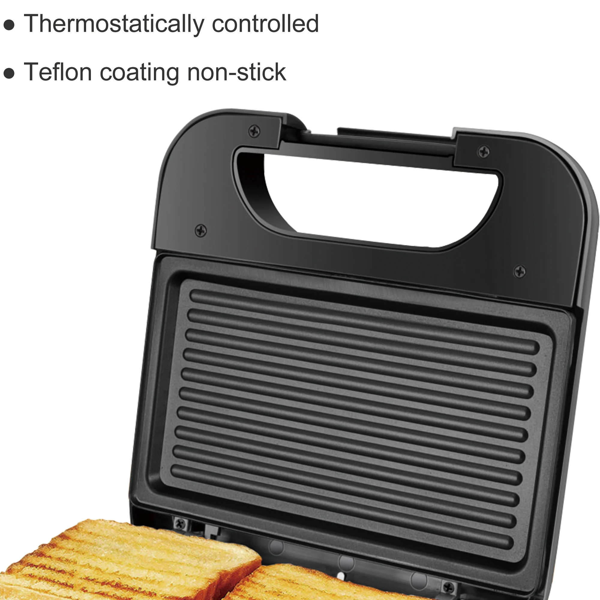 Sonifer-Placa de parrilla eléctrica para sandwichera, sartén antiadherente de hierro, 750W