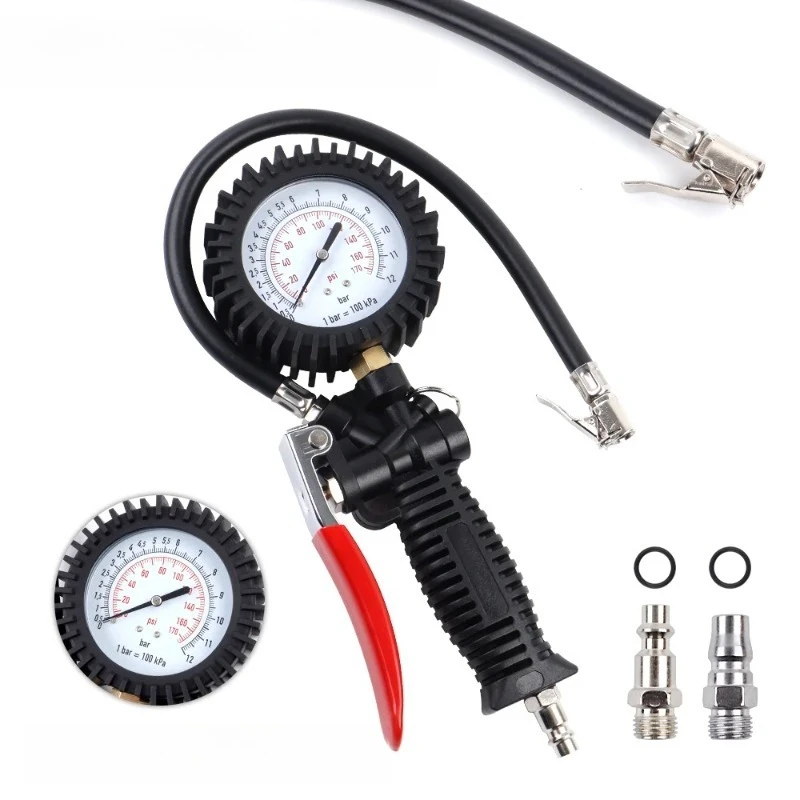 

0-170Psi Tire Pressure Gauge, Oil-filled Tire Gauge, Shockproof, Accurate Vehicle Tester Inflation Monitoring