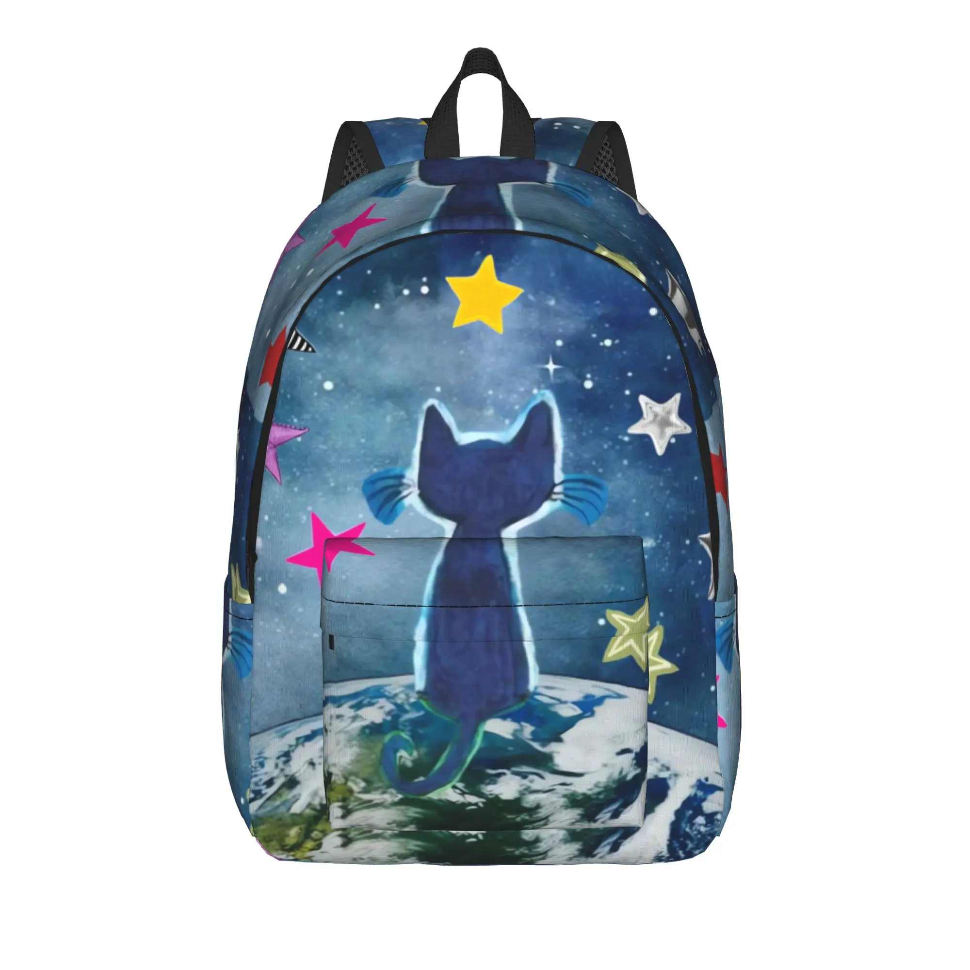 Pete the Cat and His White Shoes Backpack Men Durable Backpacks Polyester Kawaii High School Bags Trekking High Quality Rucksack