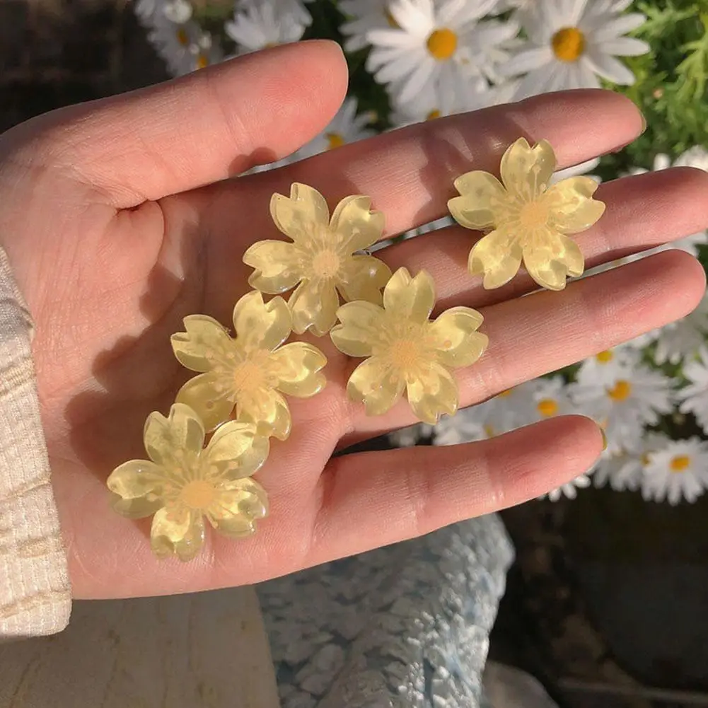 Cherry Blossom Hair Clip Children\'s Headdress Sweet Princess Braided Hair Clips Flower Side Clips Hair Accessories