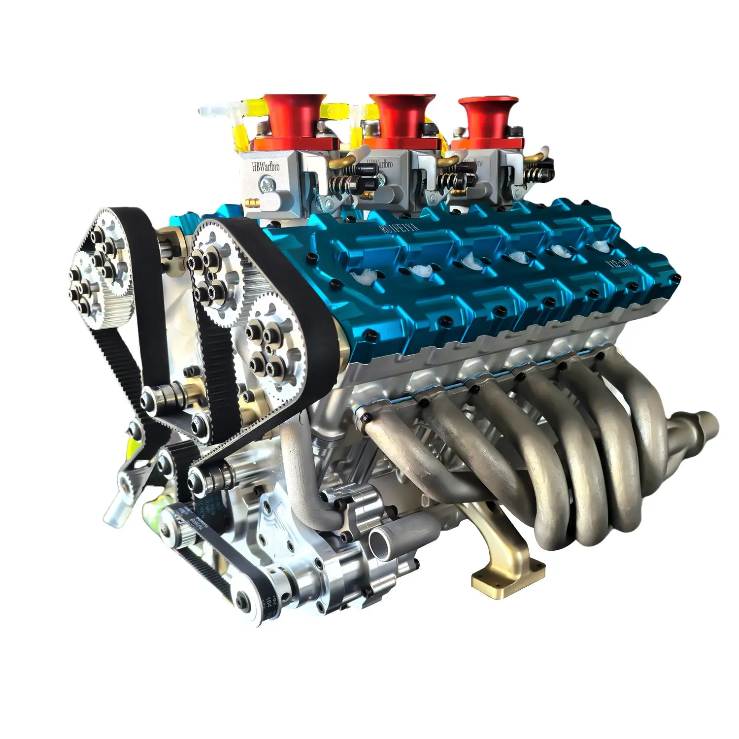 180CC V12 metal four-stroke electric start water-cooled gas version engine 14,000 rpm simulated V12 engine model