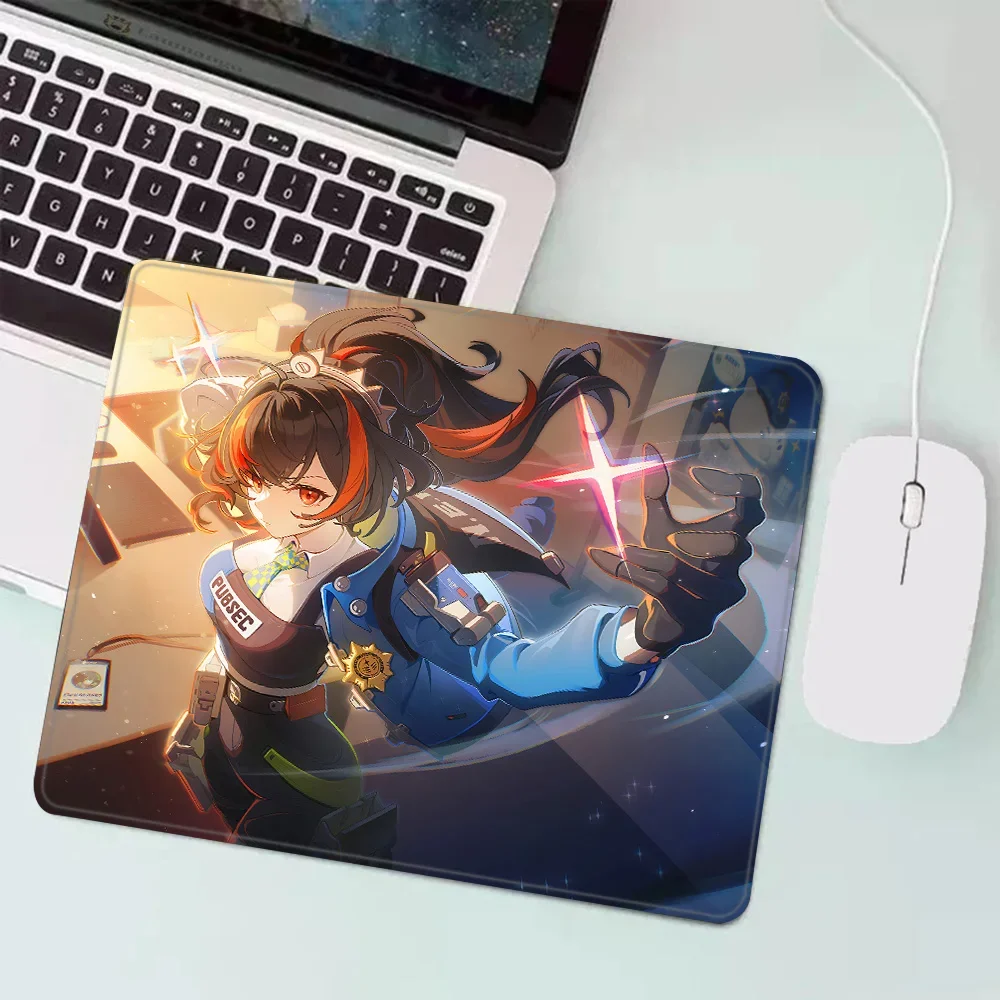 Zhu Yuan Zenless Zone Zero Gaming Mouse Pad Non-slip and Wear-Resistant Rubber Bottom with Stitched Edge Keyboard Mat for Office