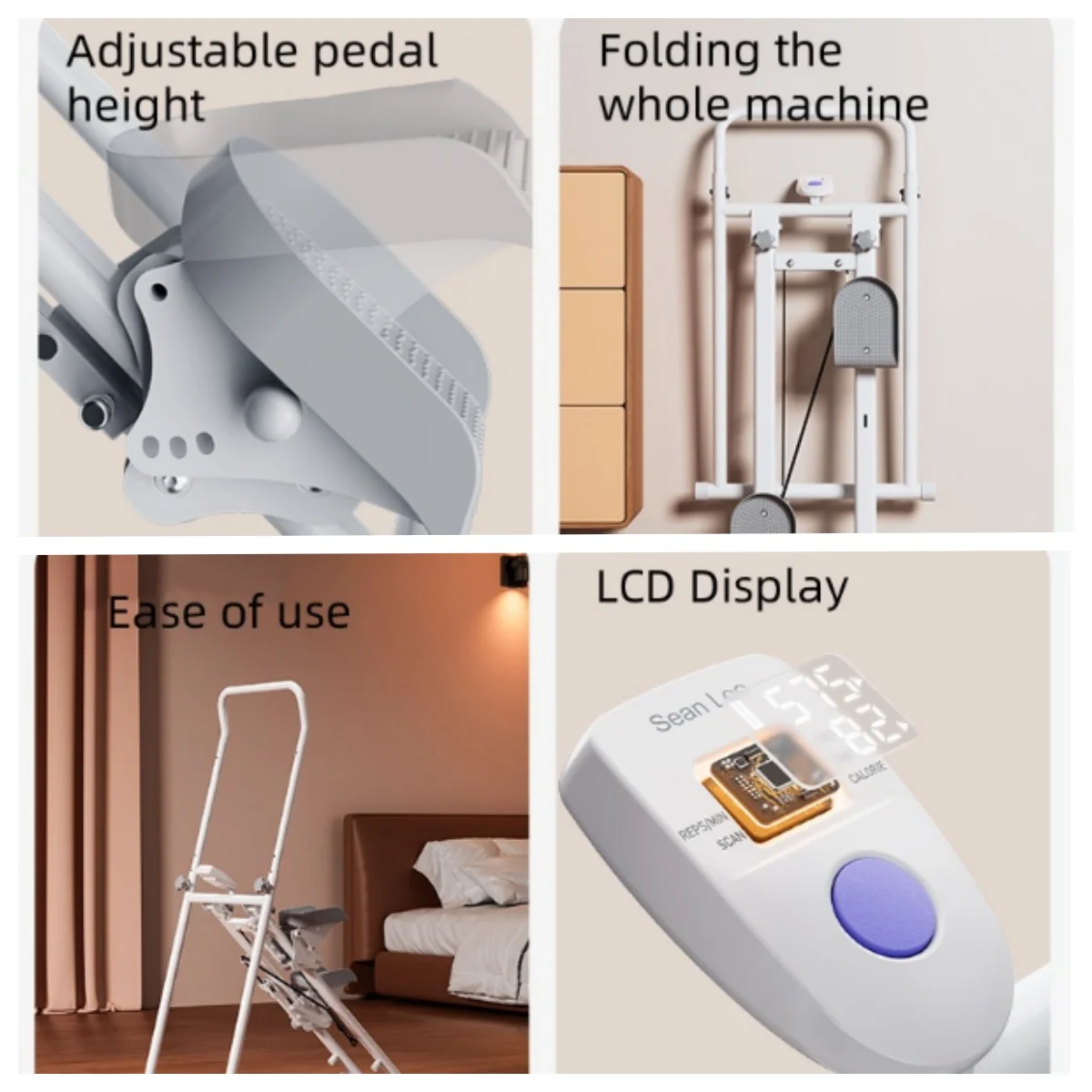 

Portable Foldable Multifunctional Fitness Climbing Machine Stair Stepper Exercise Equipment Elliptical Trainer Home Gym Cardio