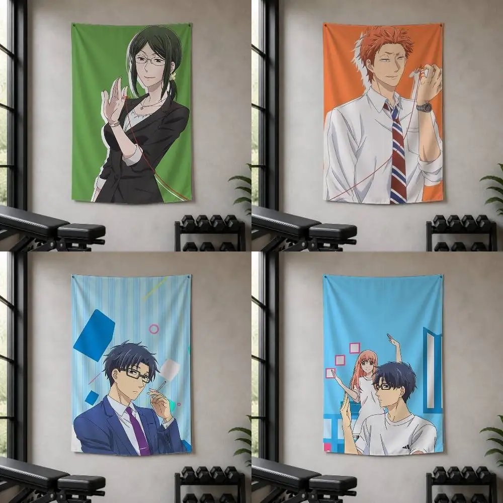 Anime Love is Hard for Otaku Classic Decorative Wall Flag Banner for Home Garden Garage Indoor Outdoor Decor
