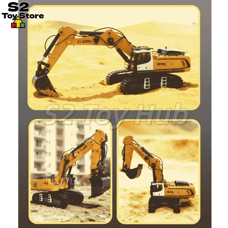 YI GONG Remote Control Alloy Excavator Model 1/50 Scale 970 Wire