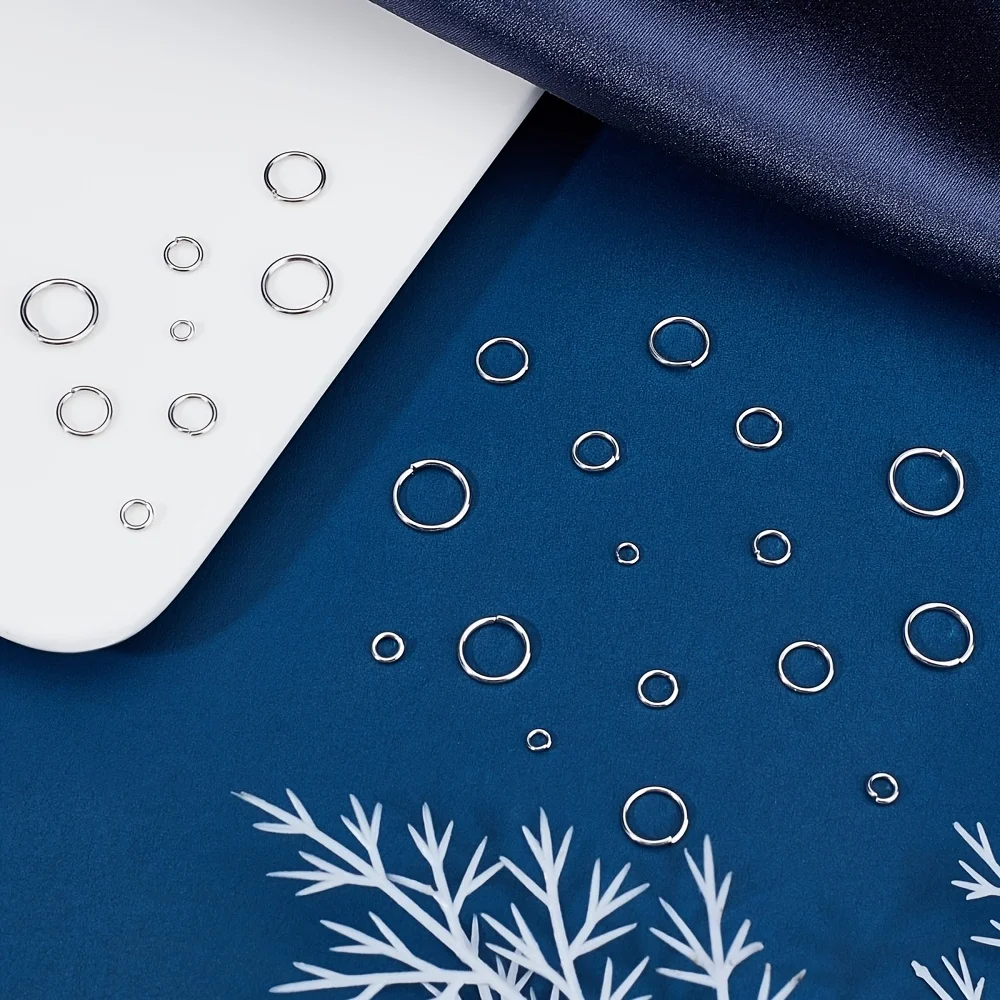 2000pcs Stainless Steel Open Jump Ring Jewelry Connection DIY Accessory for Round Ring Making Earrings Bracelets Necklaces