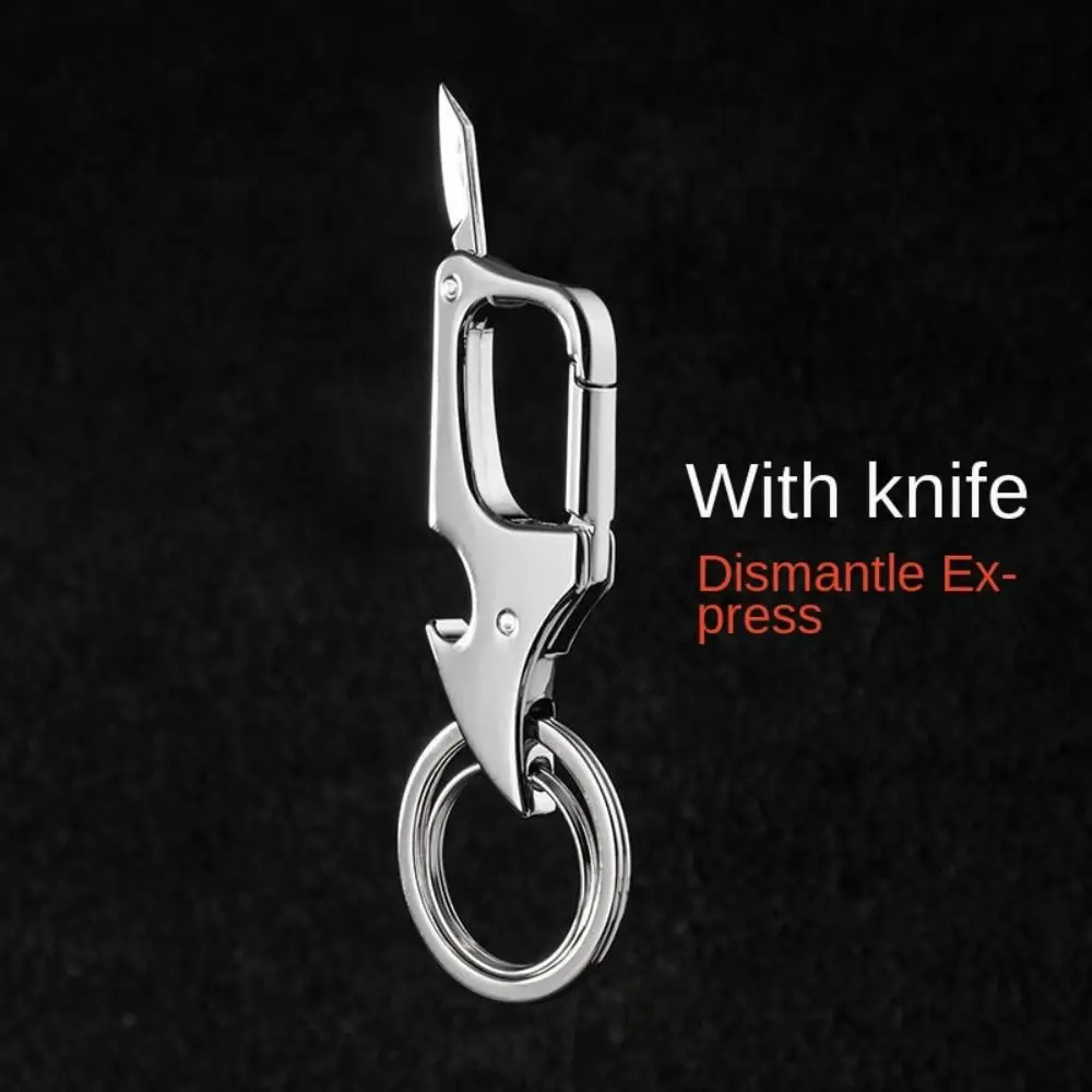 Bottle Opener Foldable Mini Foldable Keychain Metal Classic Bottle Opener with Keyrings 2 in 1 Mini Car Keychain Outdoor Tools