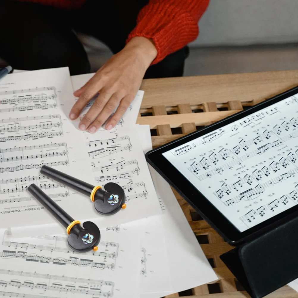 

4Pcs Violin Replacement Accessories Easy Install Use Good for Maintenance Fiddle Tuning Peg Violin Tuning Pegs