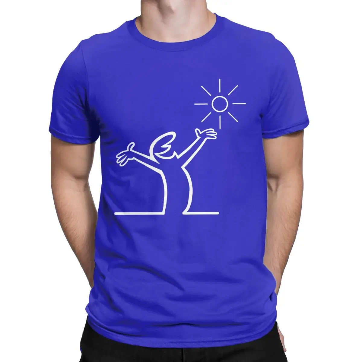 Fun La Linea Summer Sun T-Shirts Men Round Neck 100% Cotton T Shirt Badum Linus Lineman Short Sleeve Tees 5XL Tops Streetwear