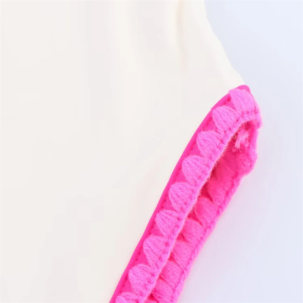 Zomer nieuw casual hemdje met ronde hals, contrasterende stiksels, strepen en accessoires jumpsuit