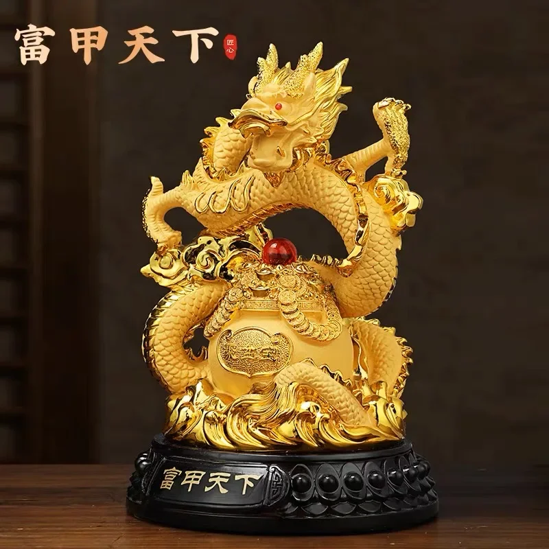 Good Omens Home SHOP Company gold Royal fortune Auspicious Dragon GOOD LUCK thriving business money Success FENG SHUI Ornament