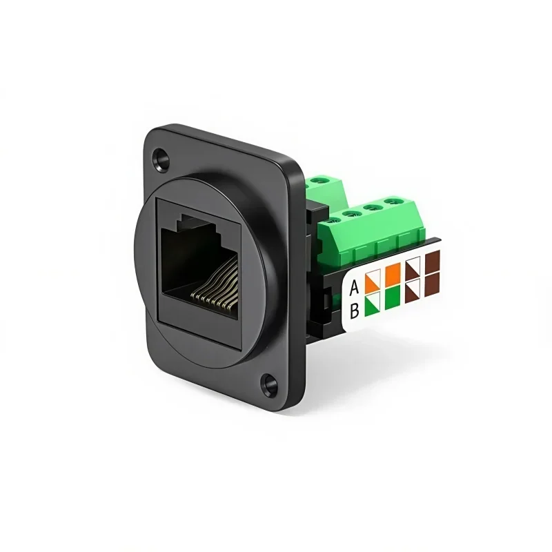 RJ45 CAT5E Network Cable Scoket rj45 Panel Installation Module Shielded Solder-free Network Cable Extender Cat 5 Panel Connector