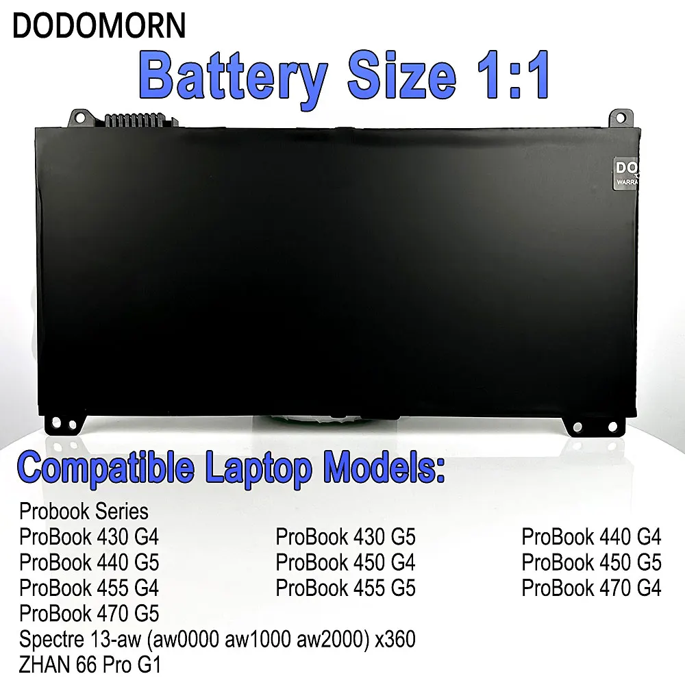 Dodomorn rr03xlバッテリー,hp bestook 440 450 430 455 g4 g5 470 HSTNN-PB6W,ラップトップ用,追跡番号付き