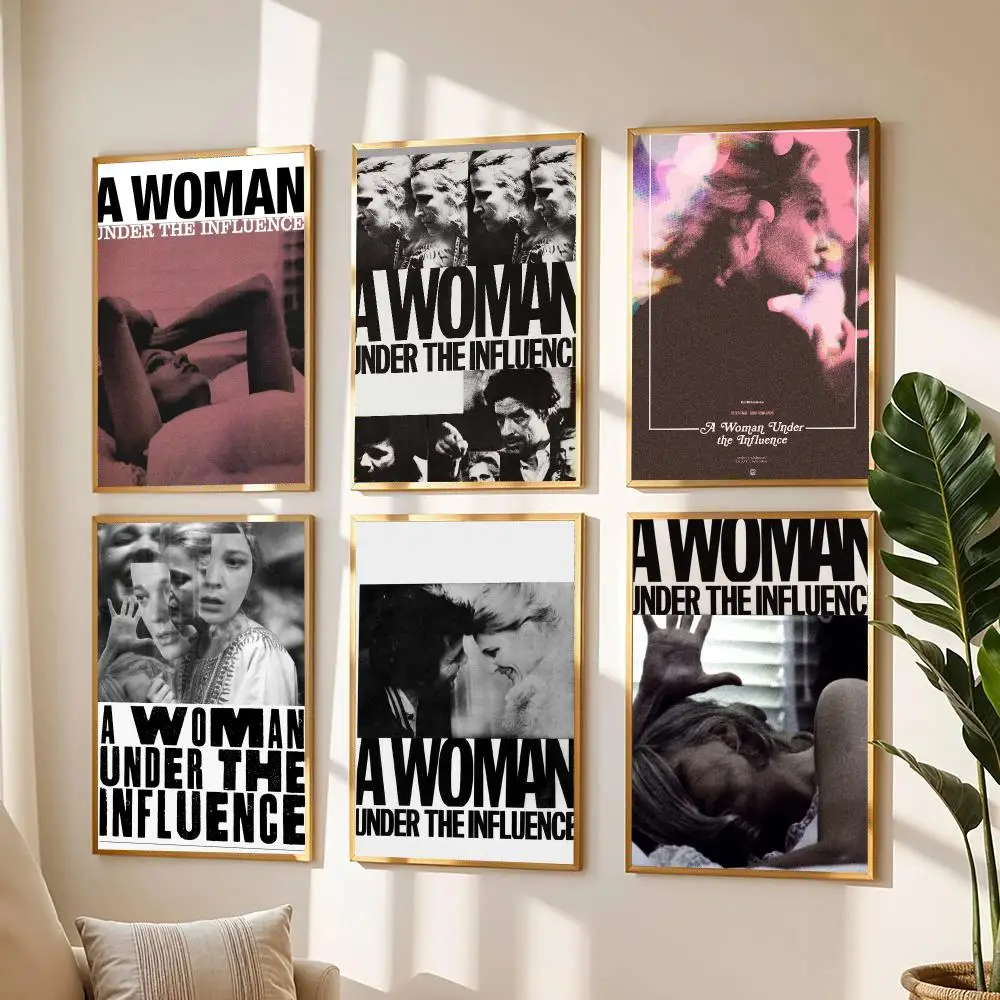 Affiche du film classique "Une femme sous influence" - Décoration murale moderne pour salon, café, bureau, bar et chambre à coucher