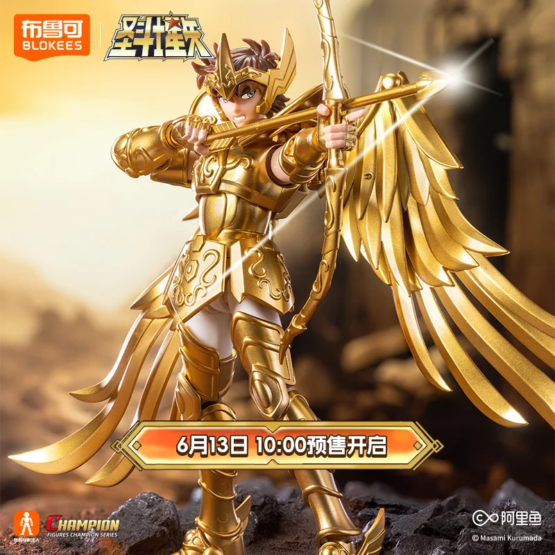 Asli BLOKEES Saint Seiya Aiolos Tenma Pegasus Action Figure Beyond Versi Mainan Perakitan Model Kit Gambar Boneka Model Anak-anak