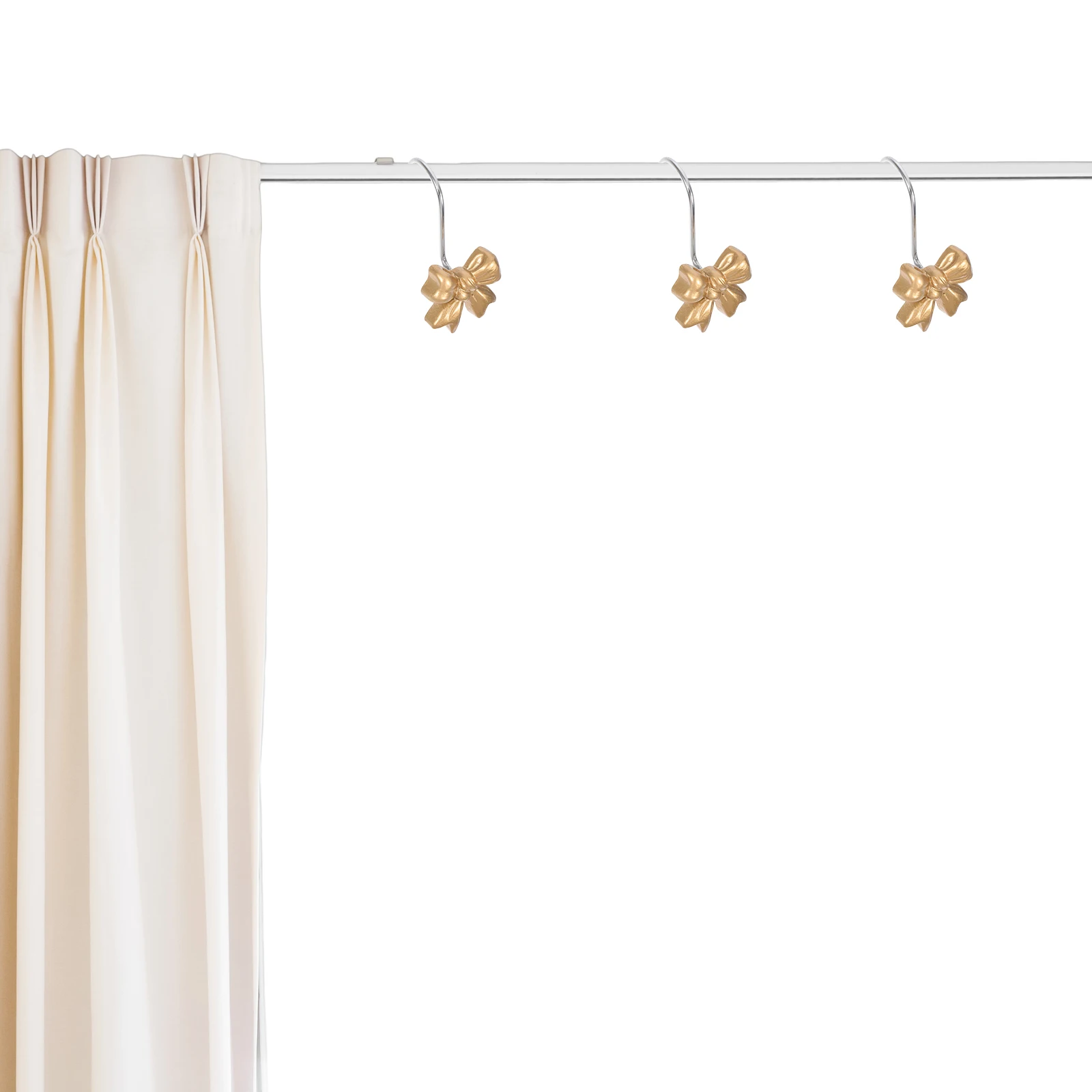 

10Pcs Bow Knot Resin Shower Curtain Hooks Waterproof Decorative Rings Bathroom Curtain Hangers Art Decor Curtains Hooks Plastic