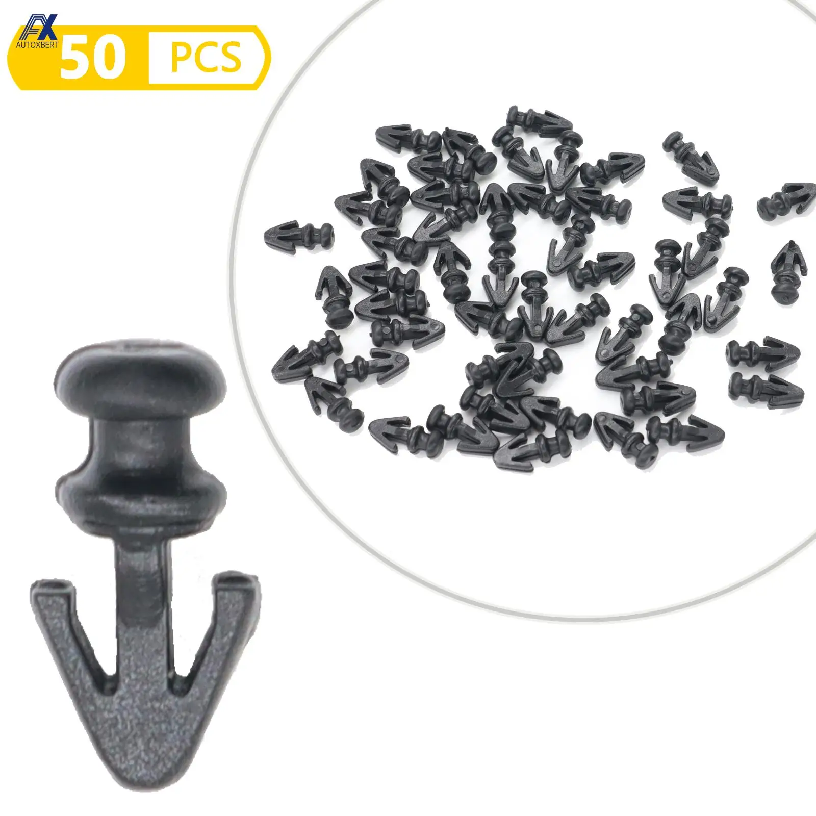 50Pcs Auto Fastener Clips Lower Weatherstrip Door Seal Sill Sealing Strip Clip Rivet For Ford Mondeo MK2 MK3 MK4 Car Accessories