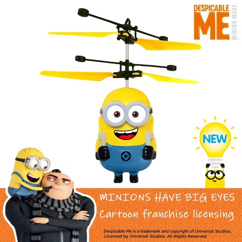 

Minions Levitating Plane Charging Boys' and Girls' Toys Sensing Aircraft Remote Control Helicopter Toys Children Like Gifts