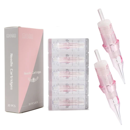 Aguja desechable para Cartucho de tatuaje Bugpin, delineador redondo estándar, sombreador para máquina de tatuaje, pluma #10 #12, 20/50 piezas