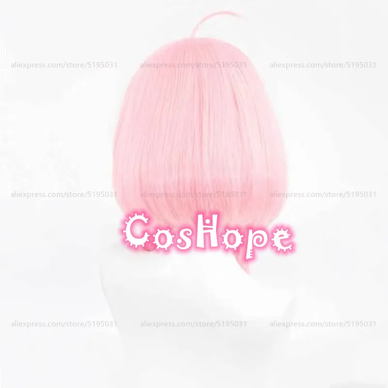 Taoqi parrucca Cosplay Unisex 40cm capelli medi lunghi parrucca rosa Cosplay Anime parrucche Cosplay parrucche sintetiche resistenti al calore