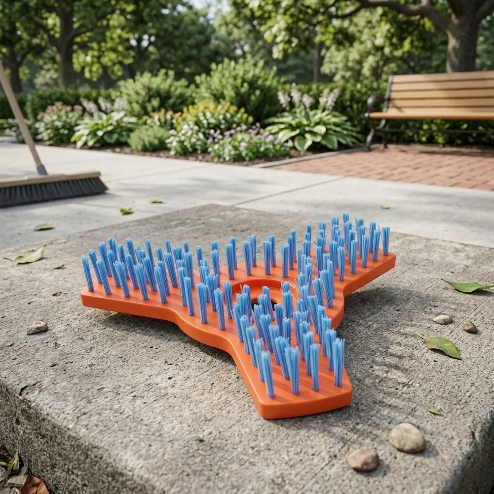 Nylon Brush Road Cleaning Tool For Lawn Mower With Adapter Outdoor Pavement Sweeping Bristles Hand Garden Equipment Accessories