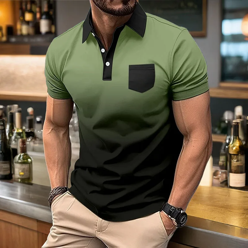 Polo Classique à Manches Courtes pour Homme, Haut Décontracté à lèvent, Surdimensionné L, Nouvelle Collection Été