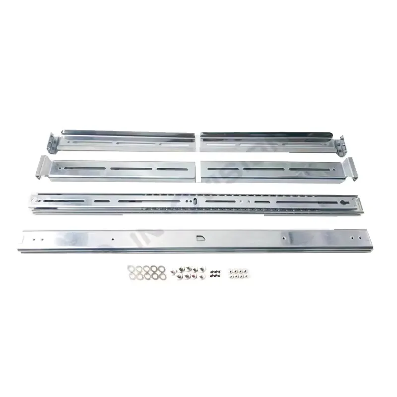 High Quality 19 Inch Rackmount Dynamic Three-Section Sliding Guide Rail Kits for 1U 2U 3U 4U Rack Server with Rail Screw Holes