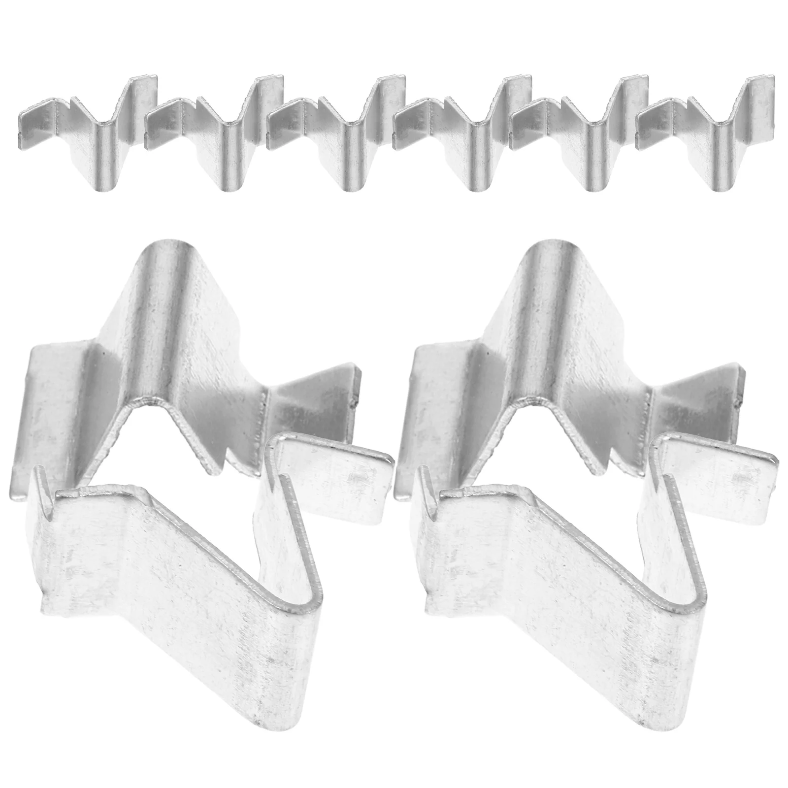 

10Pcs Metal Cabinet Shelf Clips Iron Partition Board Clips U-Shaped Adjustable Brackets for Office Archive Shelves Durable