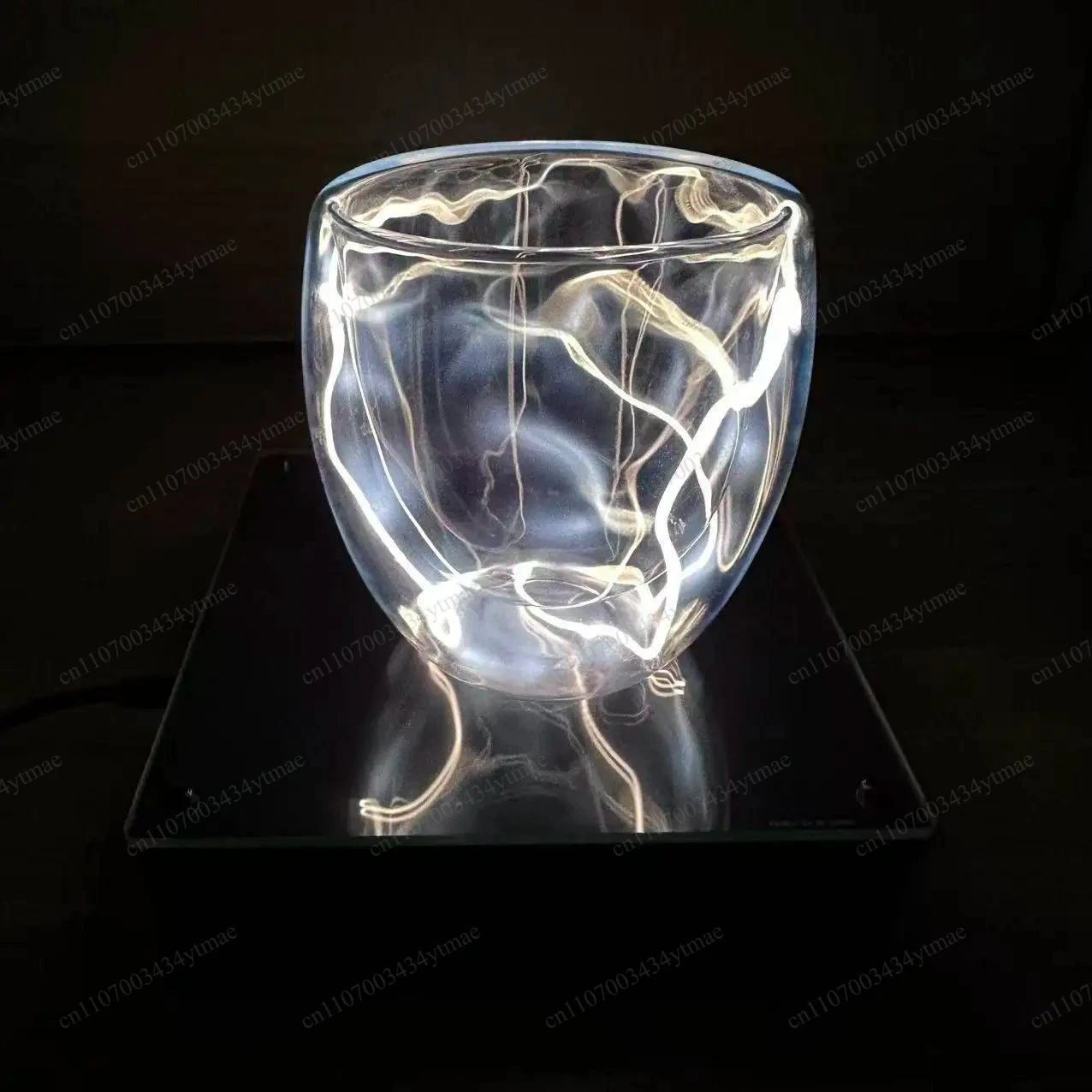 Self-Illuminating Rare Gas Plasma Light Glass Cup Electronic Excitation Atomic Spectra Display Tech Novelty Gift