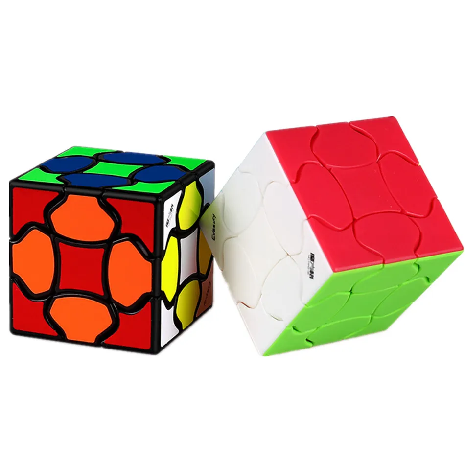 QiYi Petal 3x3 Magic Cube Tetrahedron Puzzle Stickerless Black Puzzle Twist Toy Gift for Kids Children Gifts Sticker Kids Toys