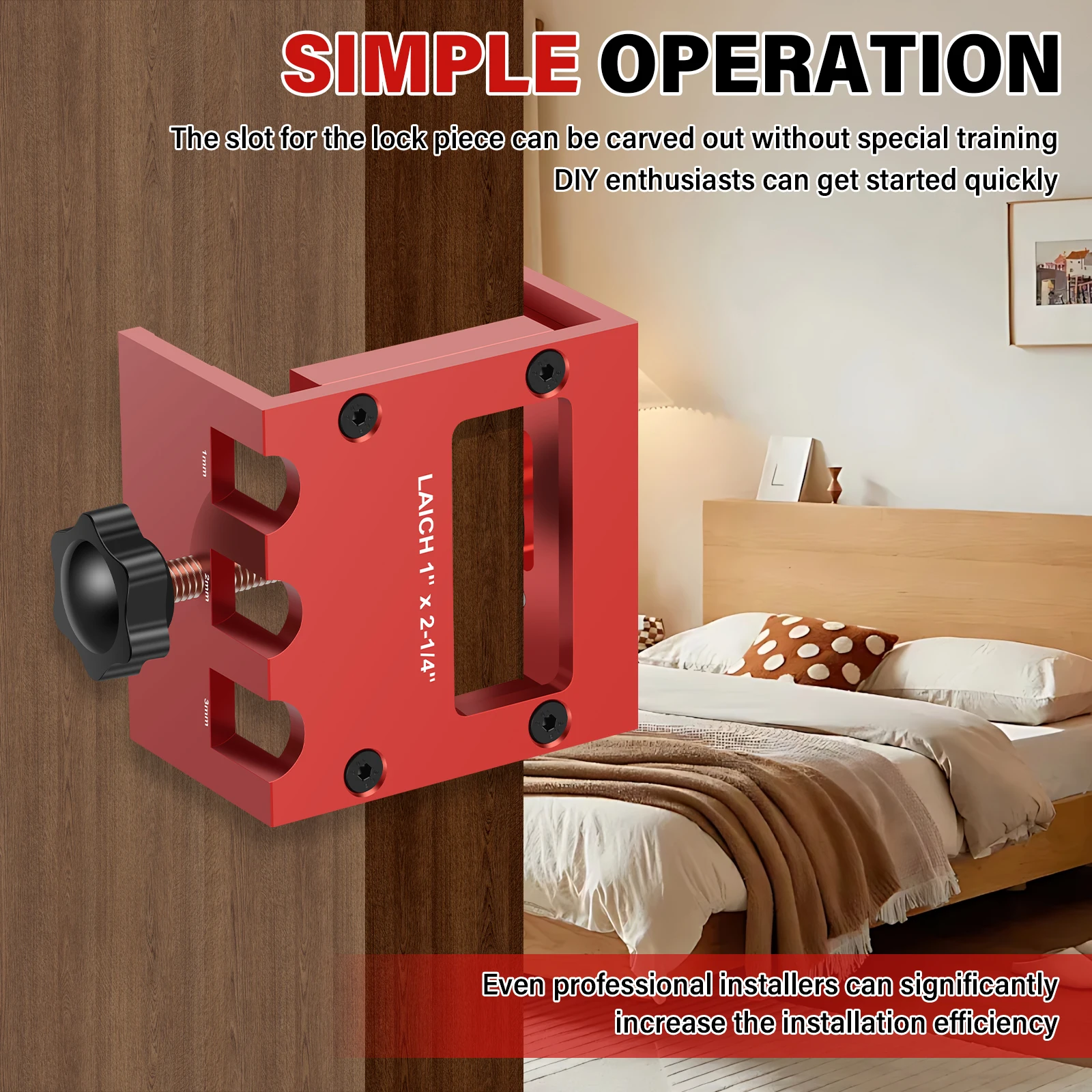 Door Latch Mortise Tool for Router for 1