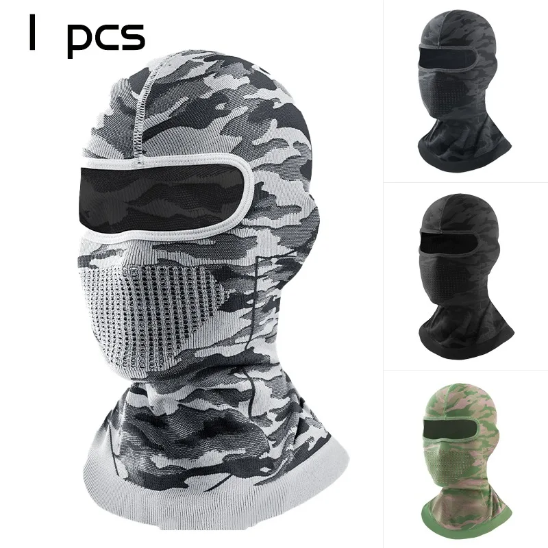 

Холодная и теплая маска для езды на велосипеде, мотоцикла, головной убор, рыбалка, альпинизм, катание на лыжах, камуфляжный вязаный головной убор