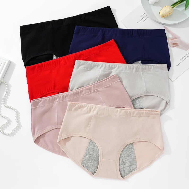 Sous-Vêtements Menstruels en Coton pour Femme, Respirant, Confortable, Hygiénique, Physiologique, Innerwear