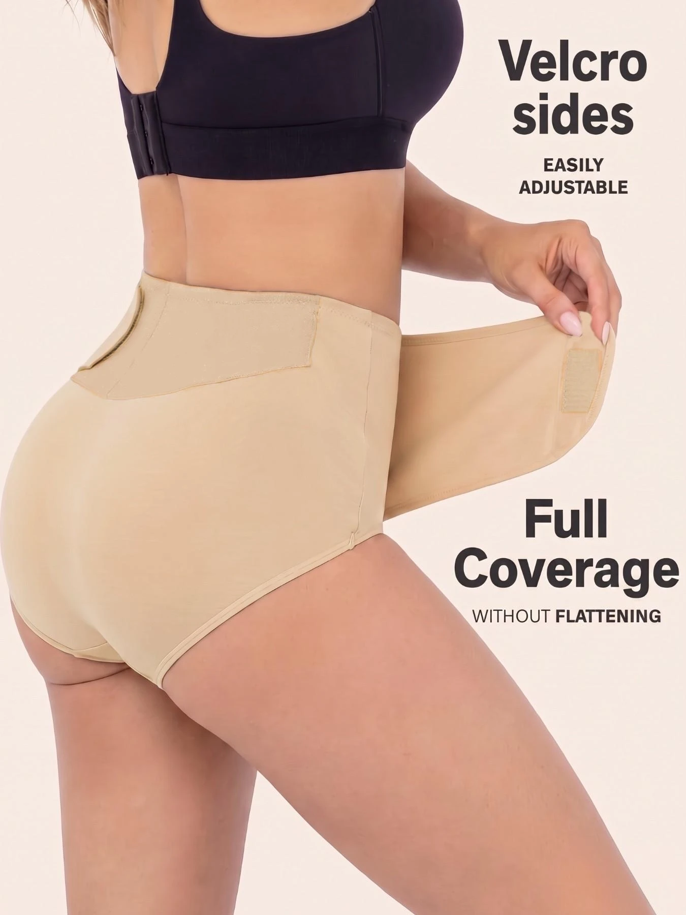 Women Tummy Control Shapewear Bodysuit Waist Cincher Side Velcro Dual Compression Body Shaper Slimming Underwear