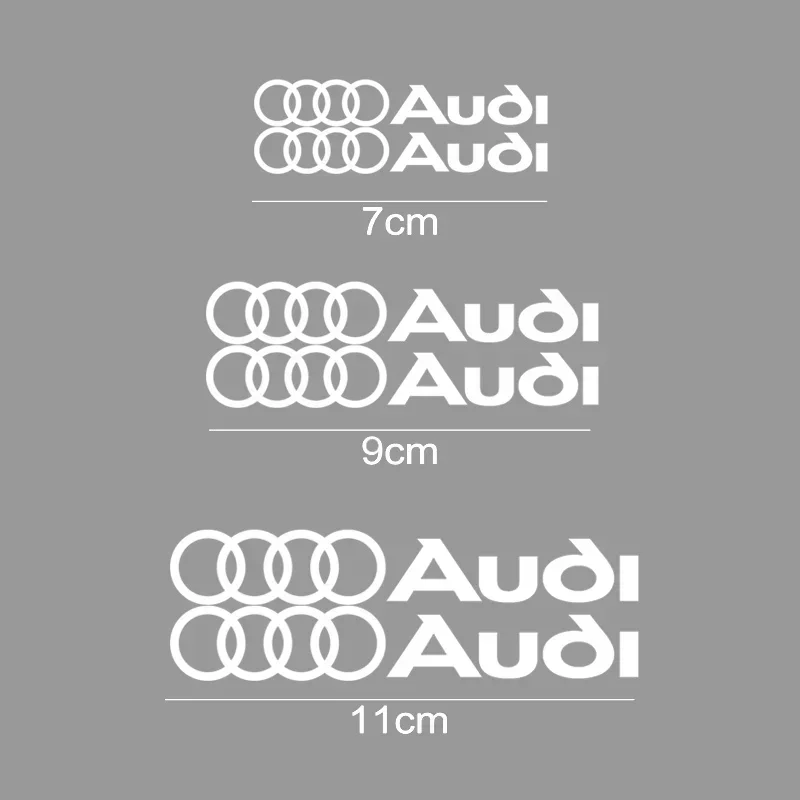 6pcs Modified Car Wheel Brake Caliper Cover Decals Vinyl Sticker Styling Decoration for Audi A3 A4 A5 A6 A6L A7 A8 Q3 Q5 Q7 S3 view 2
